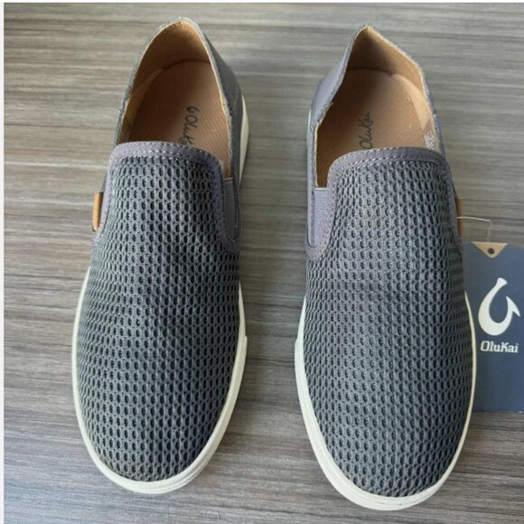 Olukai Pehuea Slip-On Shoes $100 in Pavement Gray - Picture 5 of 10